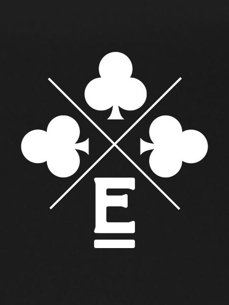 Letter e lucky clover