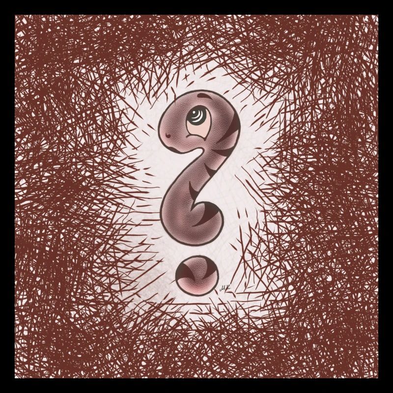 Mignon Point d’interrogation Serpent Brun