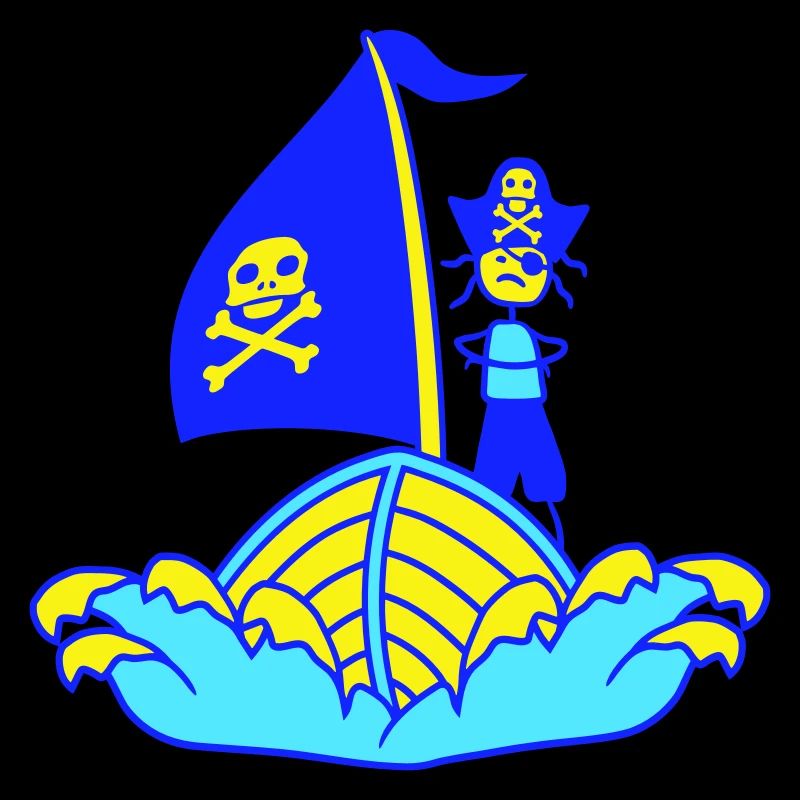 Pirate Pirate Ship Kid Captain Buccaneer Waves