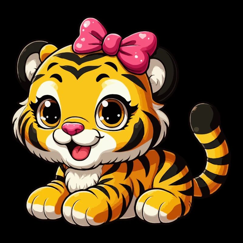 Mädchen Tiger
