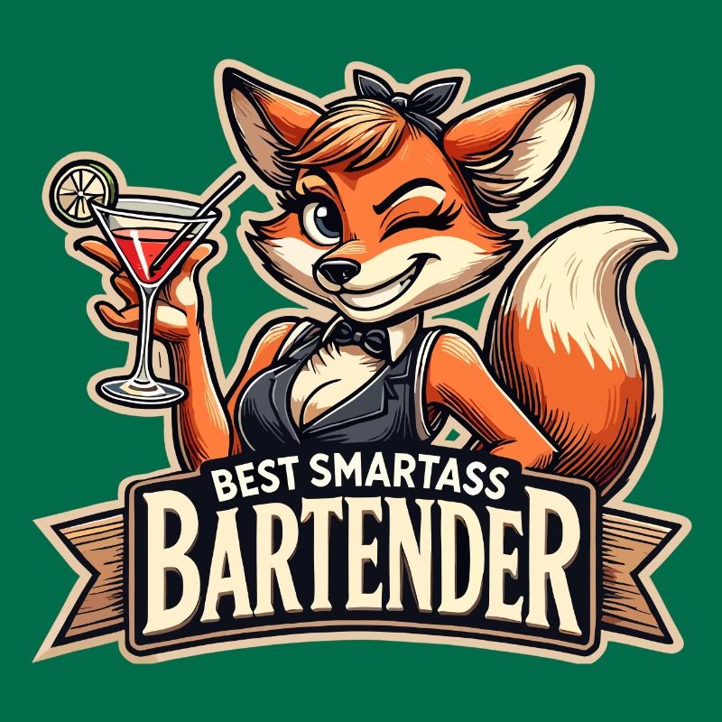 Bartender Barmaid Vixen Fox Gift