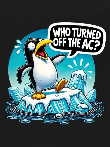 Funny Penguin Global Warming