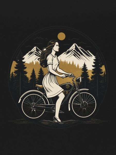 Fille à vélo