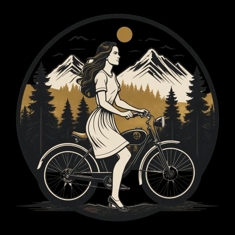 Fille à vélo