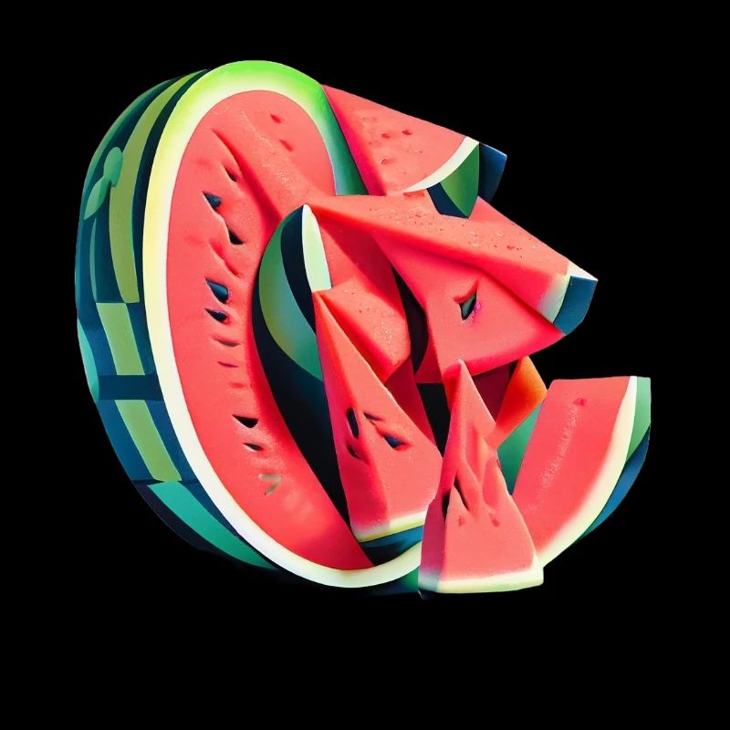 Pastèque en morceaux