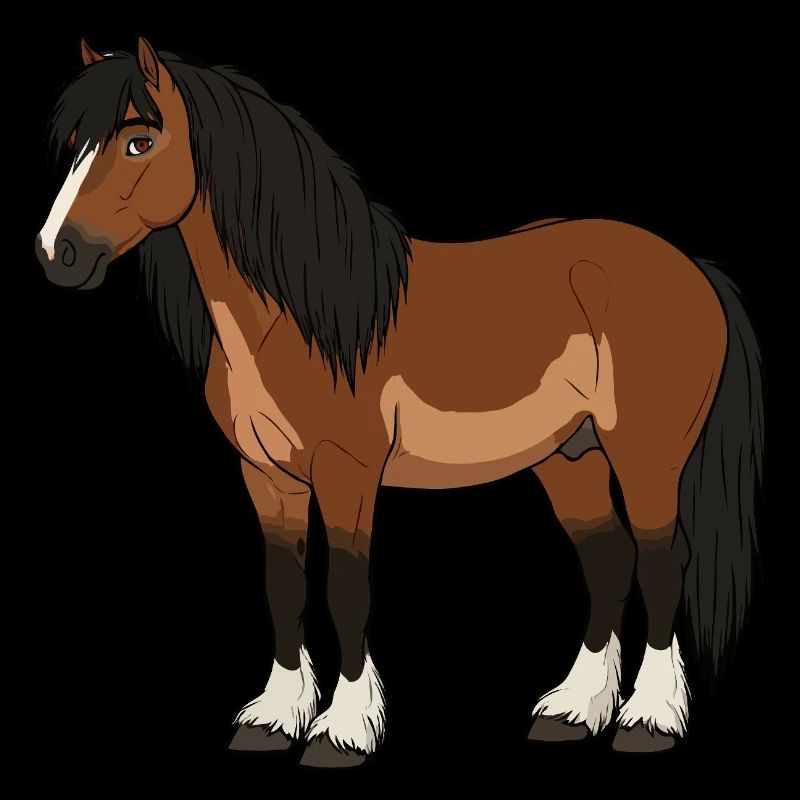 Fell Pferd echt