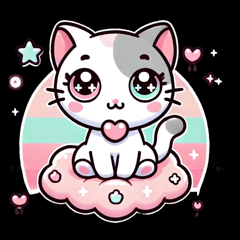 Chat de style kawaii