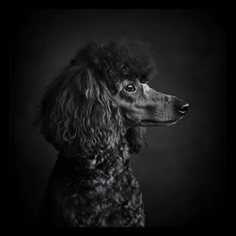 Animaux noirs - Caniche noir