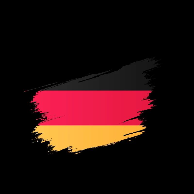 Germany Flag - Brush Stroke Design