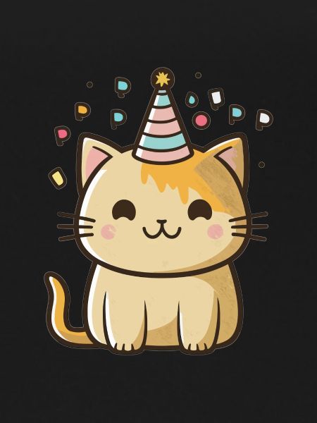 Cute Birthday Kitten