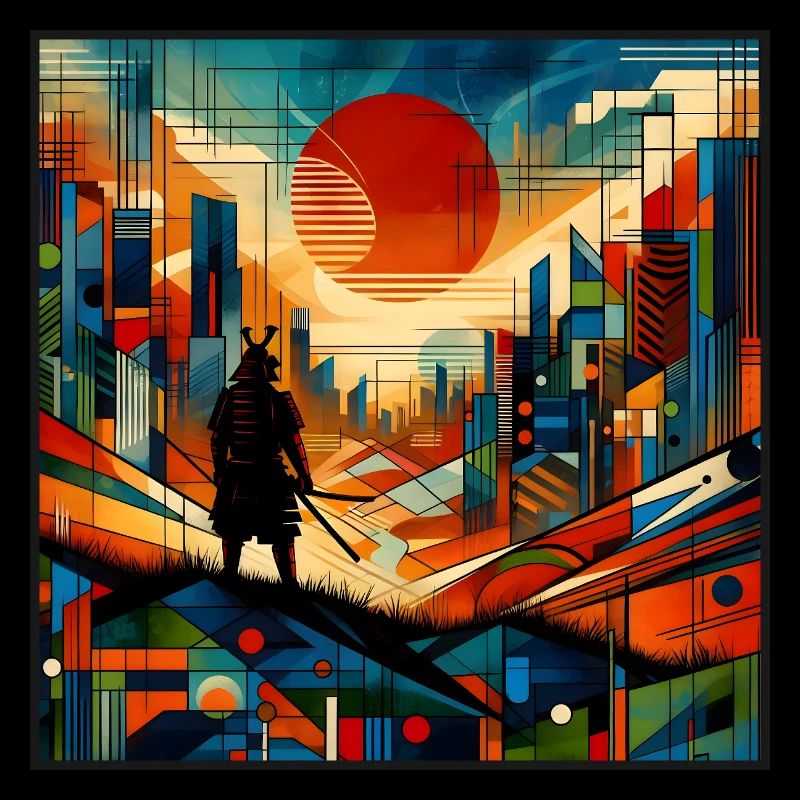 Samurai vor roter Sonne