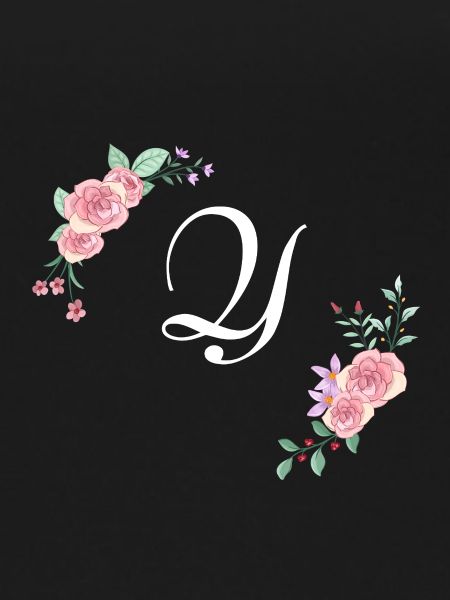Pink floral letter