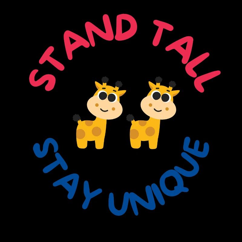 Stand Tall, Stay Unique – Cute Giraffe Motivationa