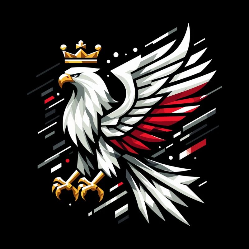 Poland Polska Eagle Flag Flag Geometry Gift