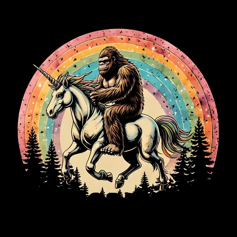 Bigfoot Regenbogen Einhorn