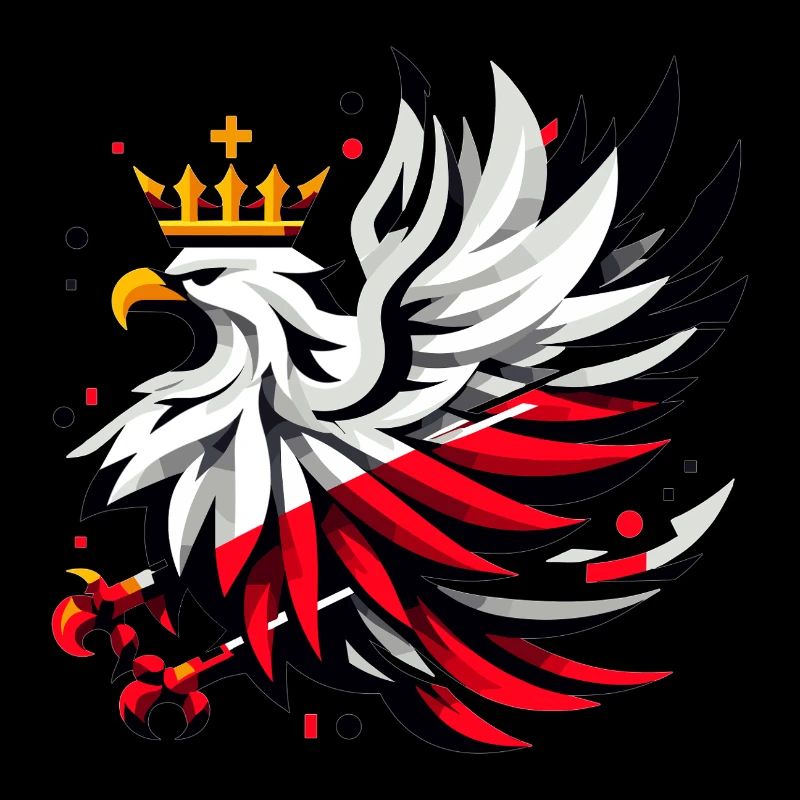Poland Polska Eagle Flag Flag Geometry Gift