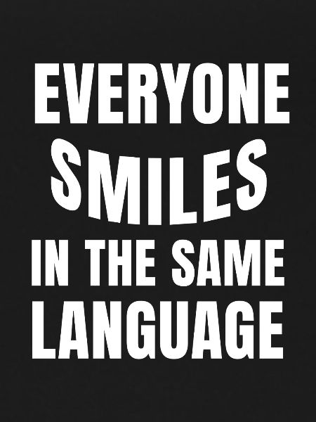 Smiling connects statement humanity