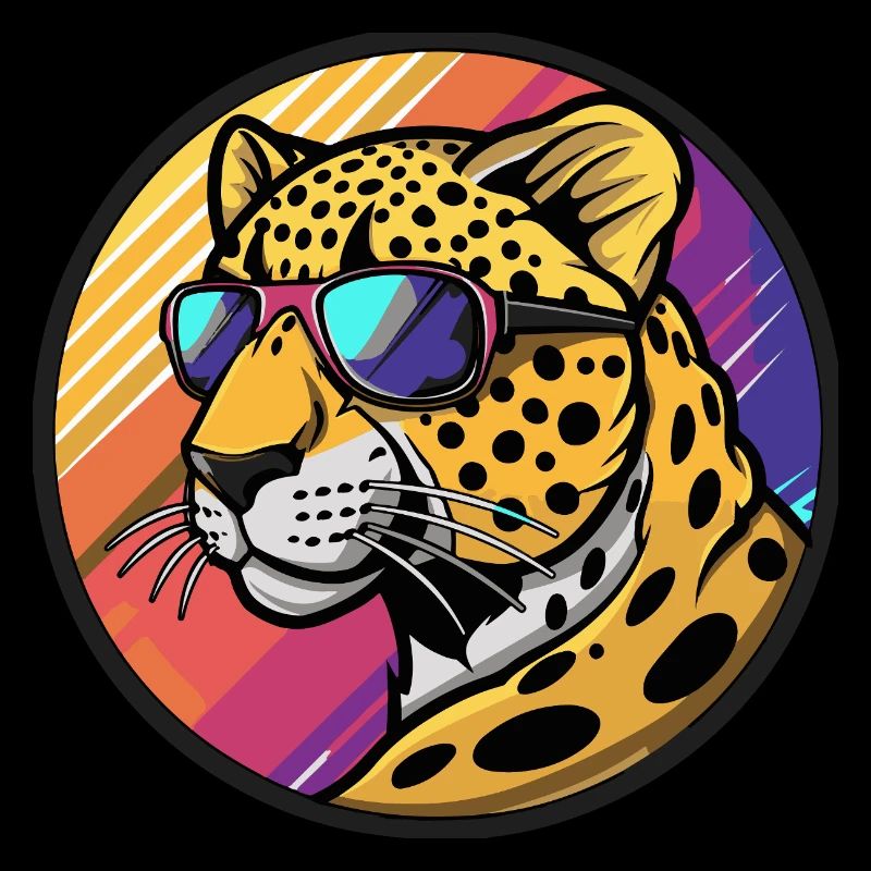 Leopard Comic Cool Sommer