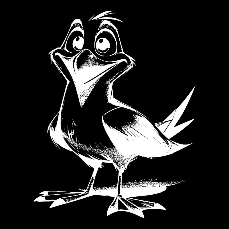 Cute fluttering man funny seagulls bird