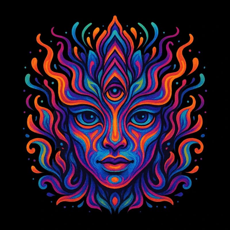 Explosion de couleurs psychédéliques