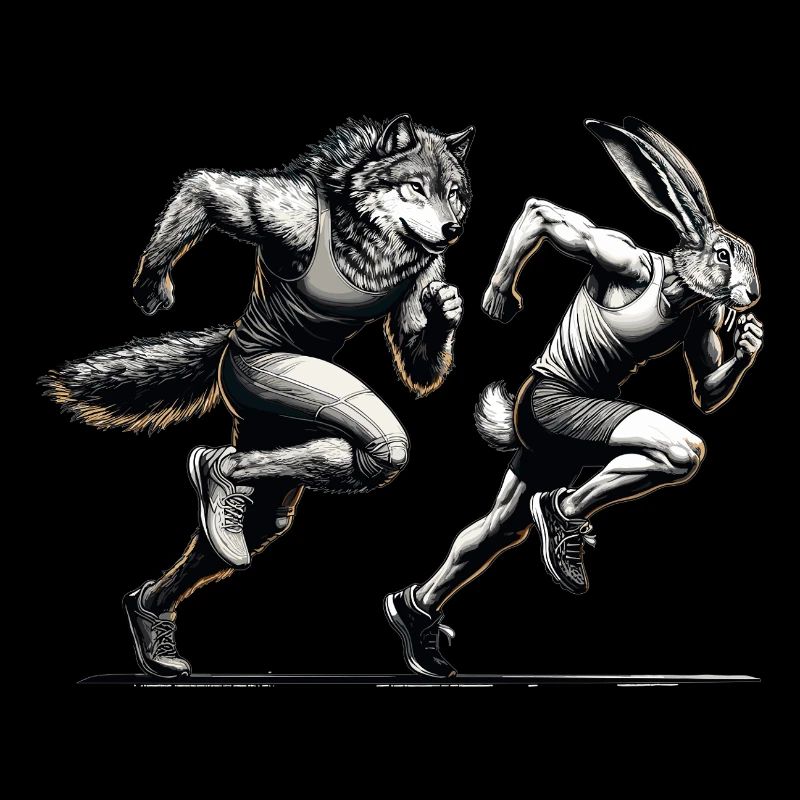 Concours Lapin et Loup Course Sprint Cadeau