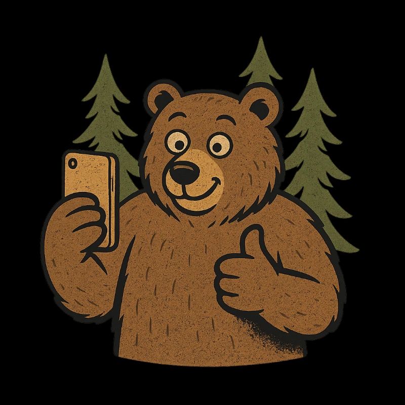 A bear takes a selfie of itself