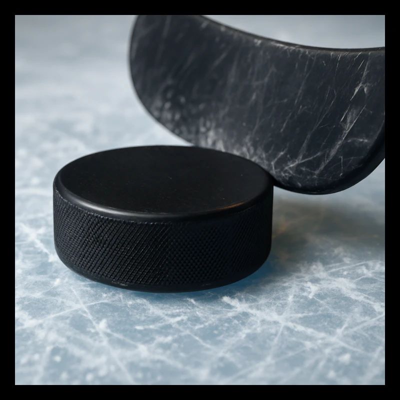 Hockey sur glace - Bâton et rondelle