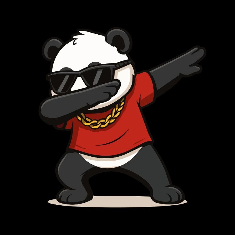 panda dabbing comic