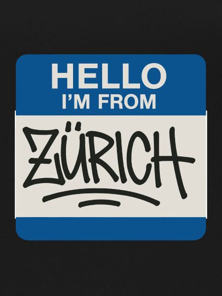Zuerich Hello Sticker Graffiti