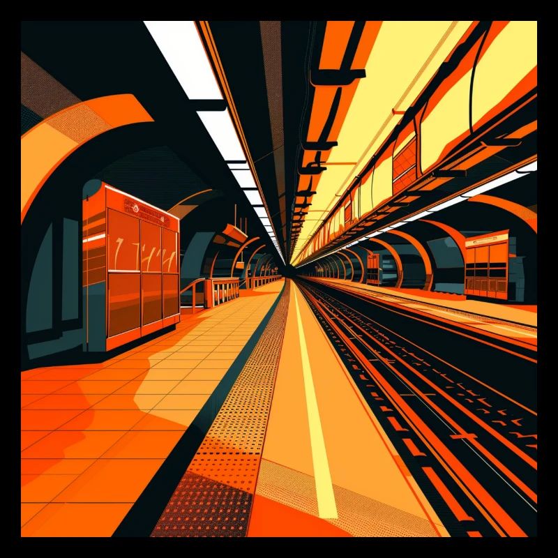 Des couleurs géométriquement chaudes pour les stations de métro