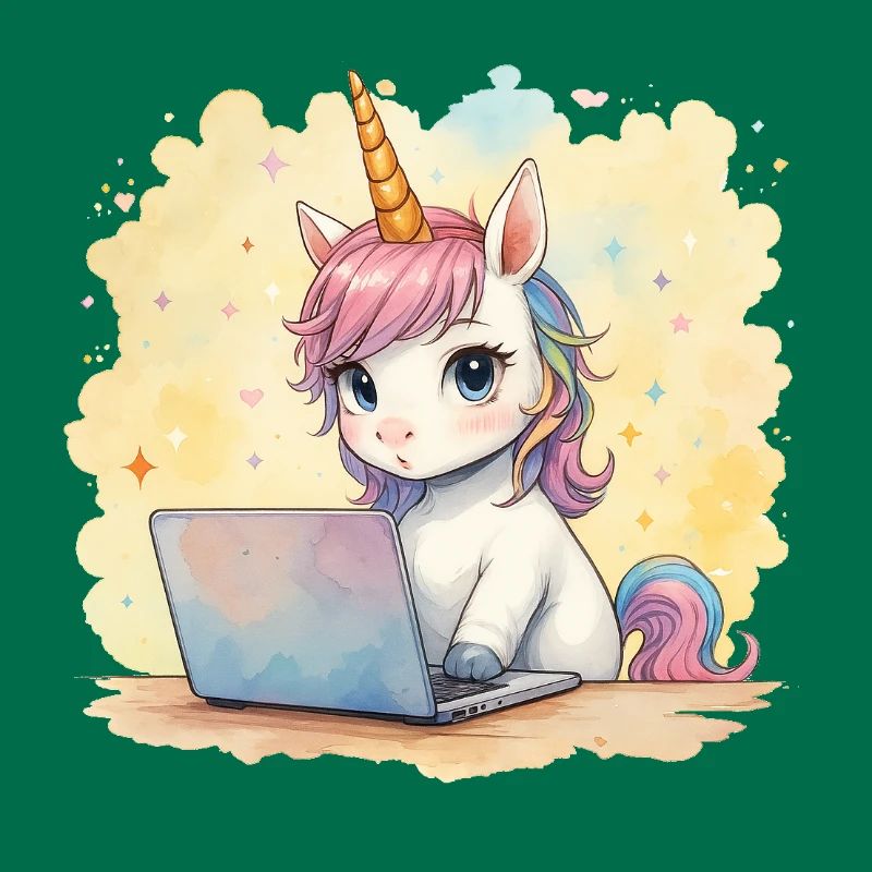 programmierendes Einhorn