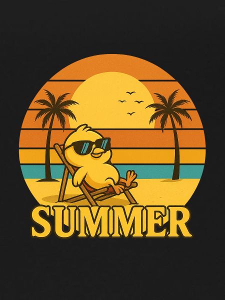 "Retro Sunset & Sunglass Chick"