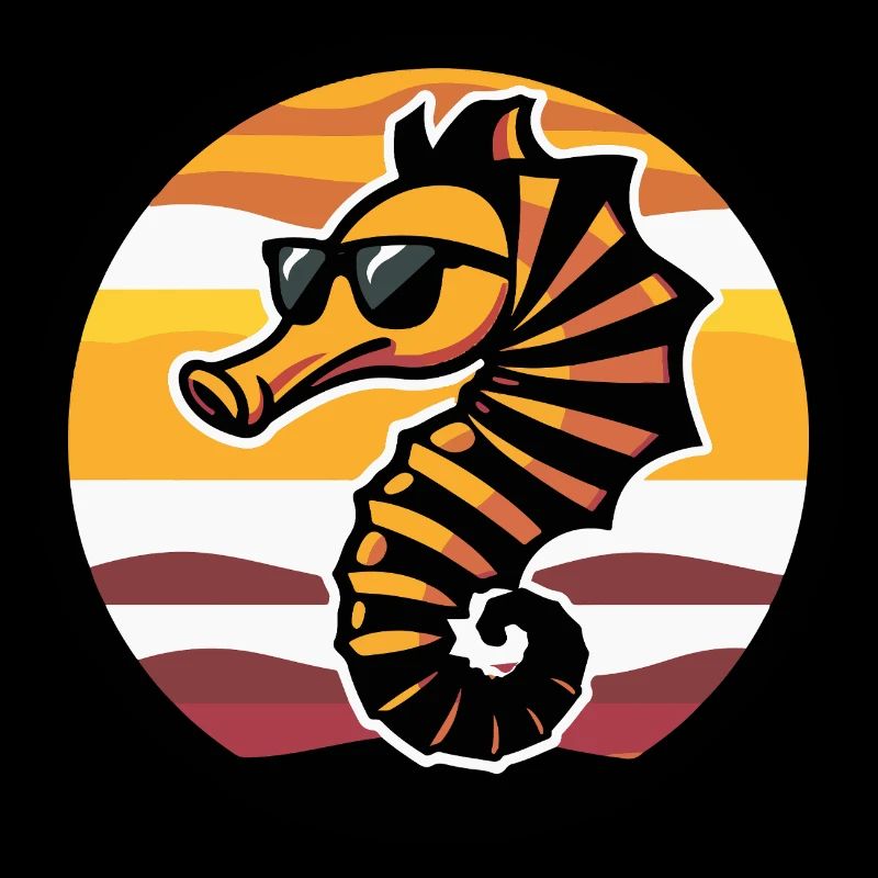 Hippocampe Bande dessinée cool