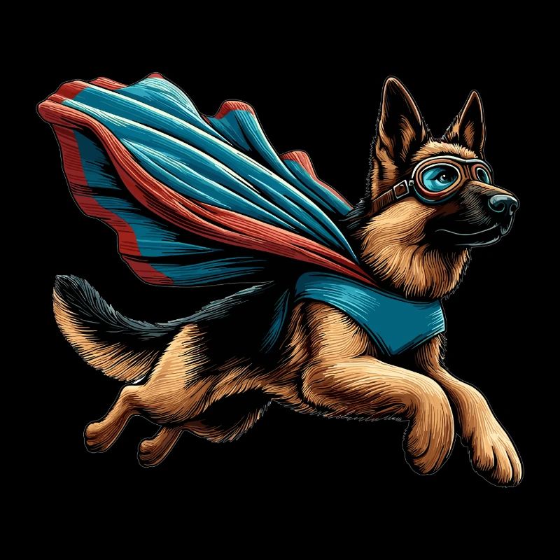 Super Hund Deutscher Schäferhund Cape Geschenk