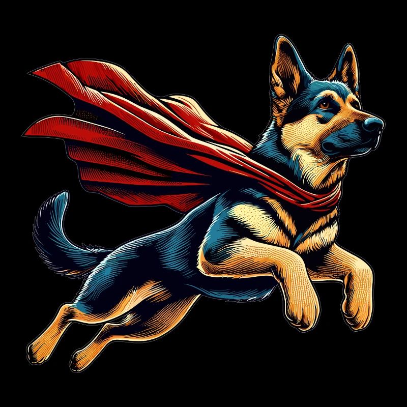 Super Hund Deutscher Schäferhund Cape Geschenk