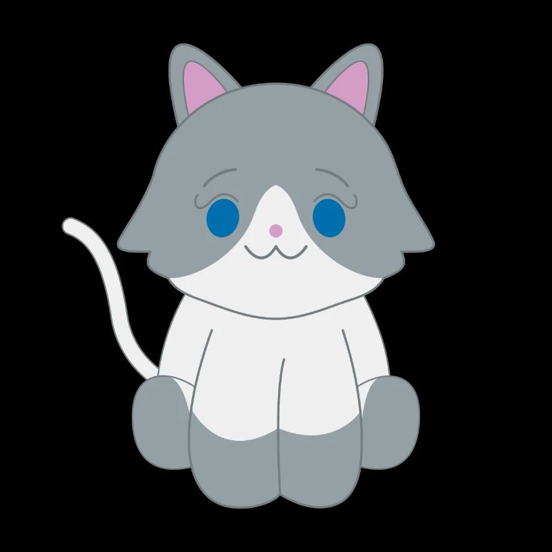 Chat gris et blanc