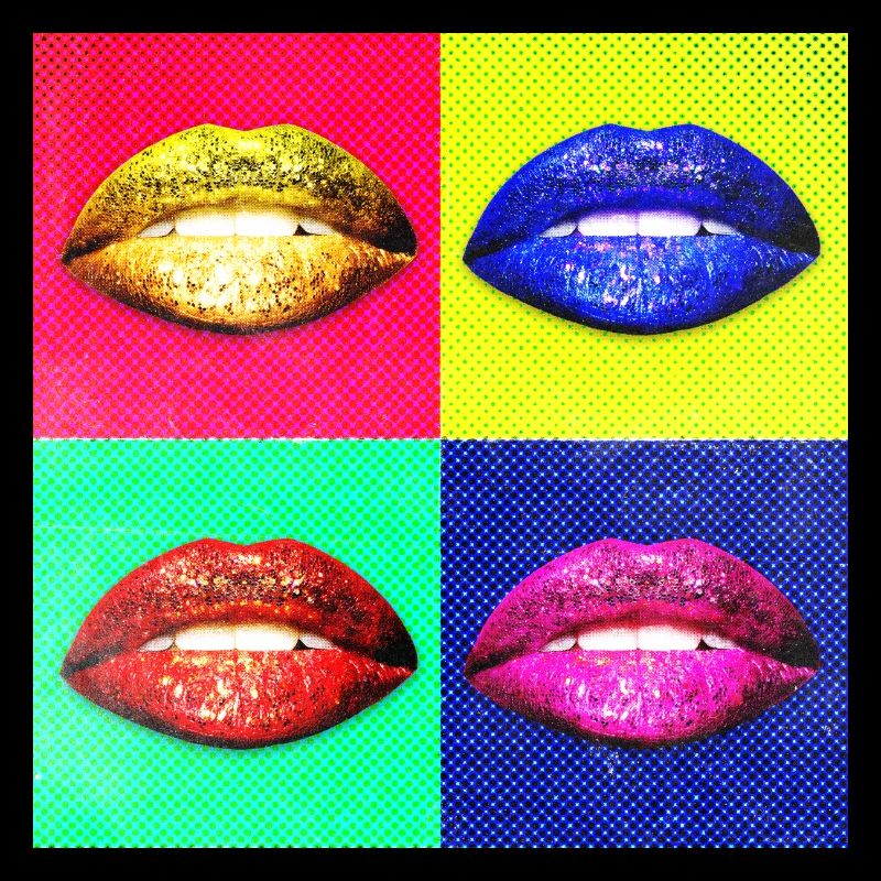 Bunte Lippen (Pop Art, Halbton)