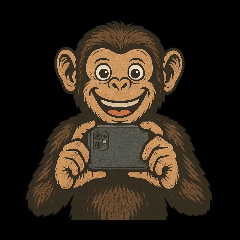 Affe mit Smartphone