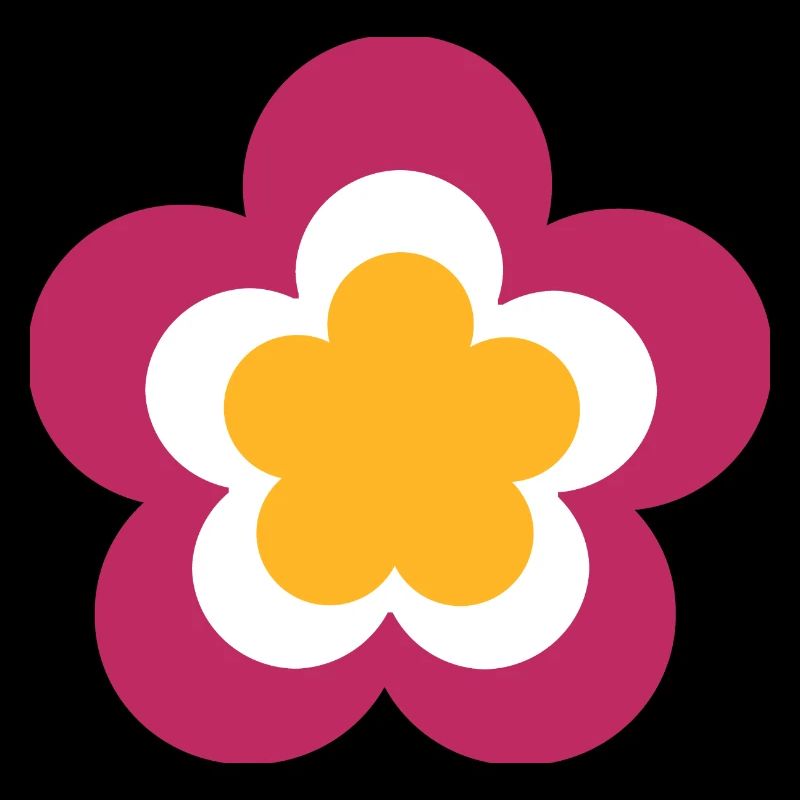 70s Flower Pattern Violet, Fascife,