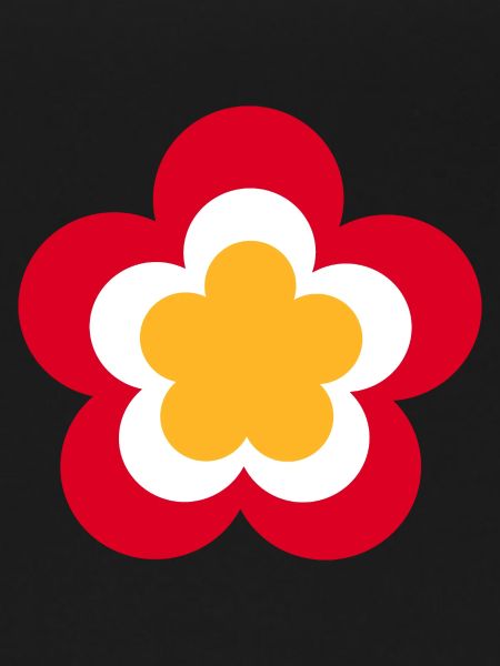 70s Flower Pattern Red