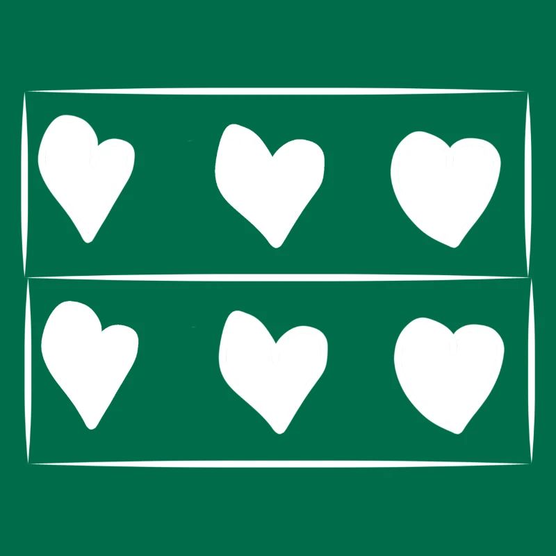 Six Hearts Heart Rectangle Pattern