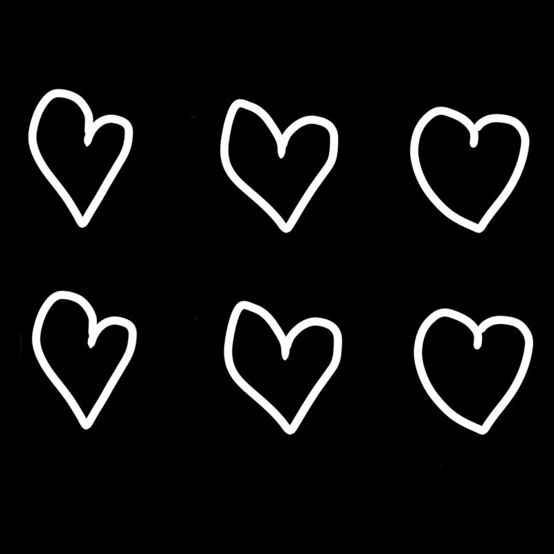 sechs herzen herz liebe symbol