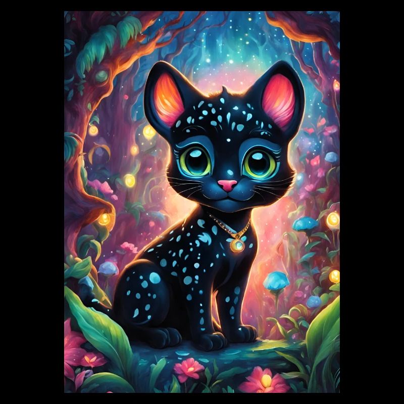 A cute little chibi panther