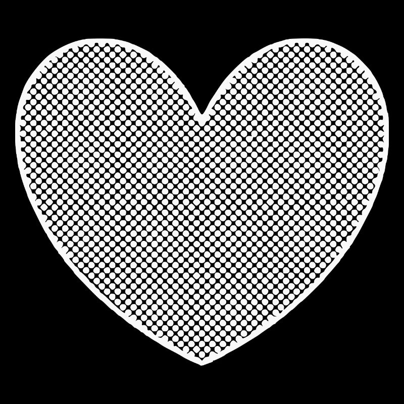 white heart white dotted pattern dots gift