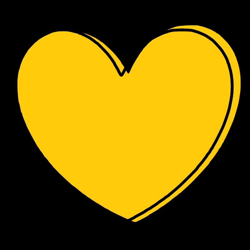 coeur jaune jaune Saint-Valentin