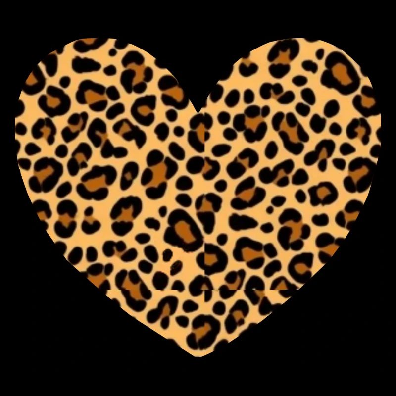 Herz Muster Leopard Geschenk