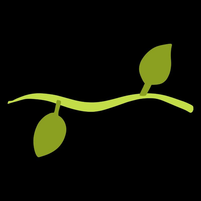 Two Leaves Line Nature
