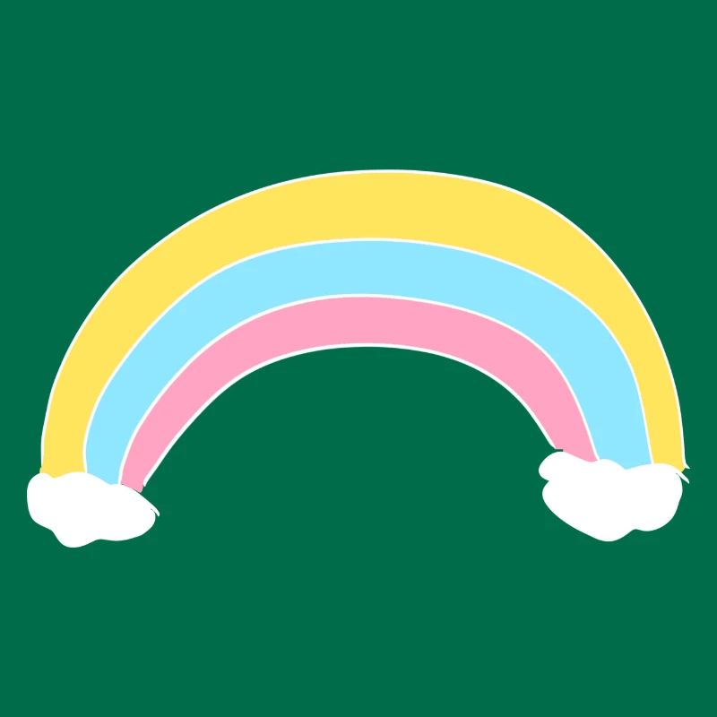 Rainbow icon clouds