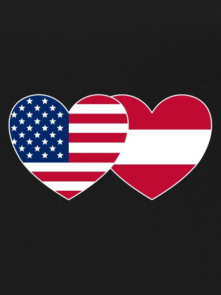 USA Austria Flag Heart