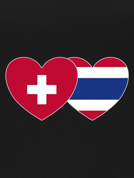 Switzerland Thailand Flag Heart